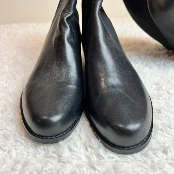 NEW Stuart Weitzman Jayla Knee Black Leather Knee High Boot in Size 8 - Picture 3 of 14